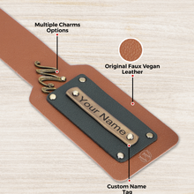 Load image into Gallery viewer, Personalised Luggage Tag with Name & Charm