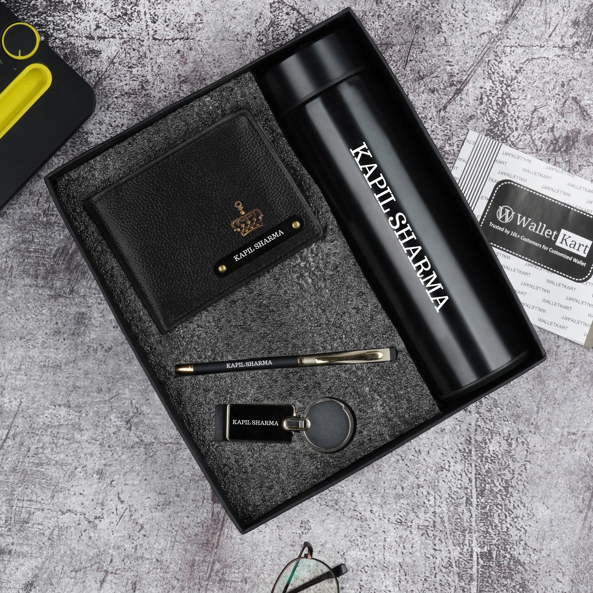 Personalized Men's Executive Wallet Combo | WalletKart – WalletKart.in