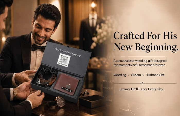 Personalised Name Engraved Wallet & Belt Combo for Men | Custom Gift
