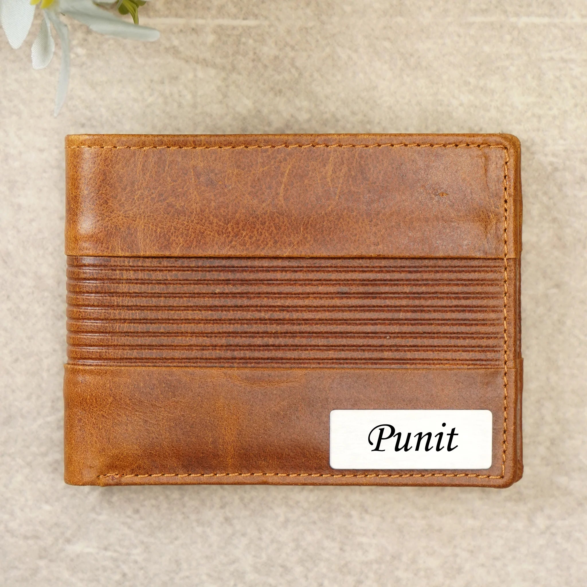 Personalised Genuine Leather Name Engraved  Wallet Combo | Customised (4 IN 1) Gift Combo Set for Boyfriend / Husband on Birthday & Anniversary (STYLE ID #15)