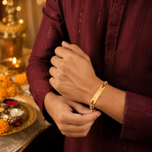 Load image into Gallery viewer, Custom Name Rakhi with Traditional Kalawa Thread | Raksha Bandhan Rakhi for Brother (2.0)
