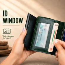 Load image into Gallery viewer, WALLETKART VALENTE Smart RFID Card Holder Wallet for Men | Genuine Leather &amp; Aluminum Pop-Up Wallet | Modern Minimalist EDC Wallet (Style ID #44)
