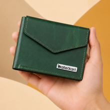 Load image into Gallery viewer, Genuine Leather Bi-Fold Wallet for Men | Multiple Card Slots | Spacious Cash Compartment | Quick Access Card Pocket | Secure Snap Button Closure
