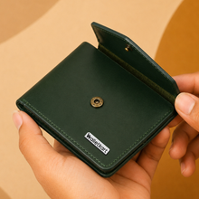 Load image into Gallery viewer, Genuine Leather Bi-Fold Wallet for Men | Multiple Card Slots | Spacious Cash Compartment | Quick Access Card Pocket | Secure Snap Button Closure
