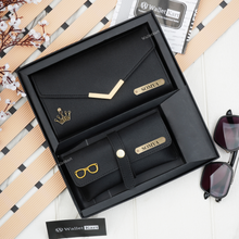 Load image into Gallery viewer, Personalised Women&#39;s Clutch &amp; Eyewear Case with Name &amp; Charm
