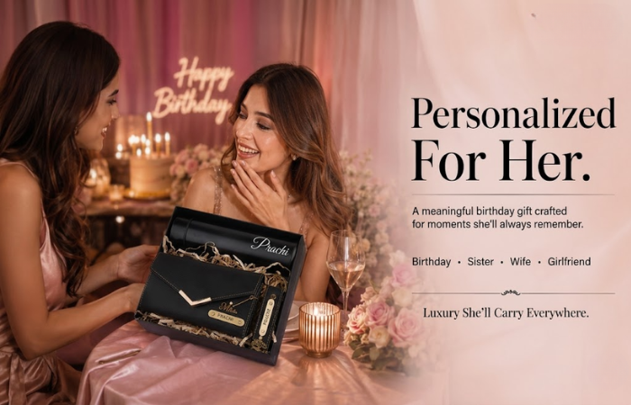 Exclusive Personalized Custom Gift Set | Clutch, Keychain & Bottle Set for Women | Thoughtful Gift for Loved Ones