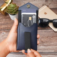 Load image into Gallery viewer, Slim Card Holder Wallet for Men &amp; Women | Pull Tab Card Wallet with Cash Pocket | Compact Front Pocket Wallet | Minimalist Card Organizer  (STYLE ID #43)
