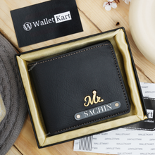 Load image into Gallery viewer, Personalized  Leather Name Wallet For Men
