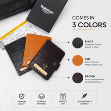Load image into Gallery viewer, Personalized Passport Holder with Name for Men &amp; Women | Custom Name Travel Wallet with Golden Plate &amp; Charm | Textured Passport Cover with Card Slots &amp; Secure Snap Closure

