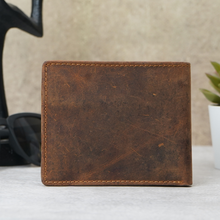Load image into Gallery viewer, Hunter Genuine Leather RFID Protected Bifold Wallet for Men | 8 Card Slots, Flip ID Window &amp; Coin Pocket (STYLE ID #24)
