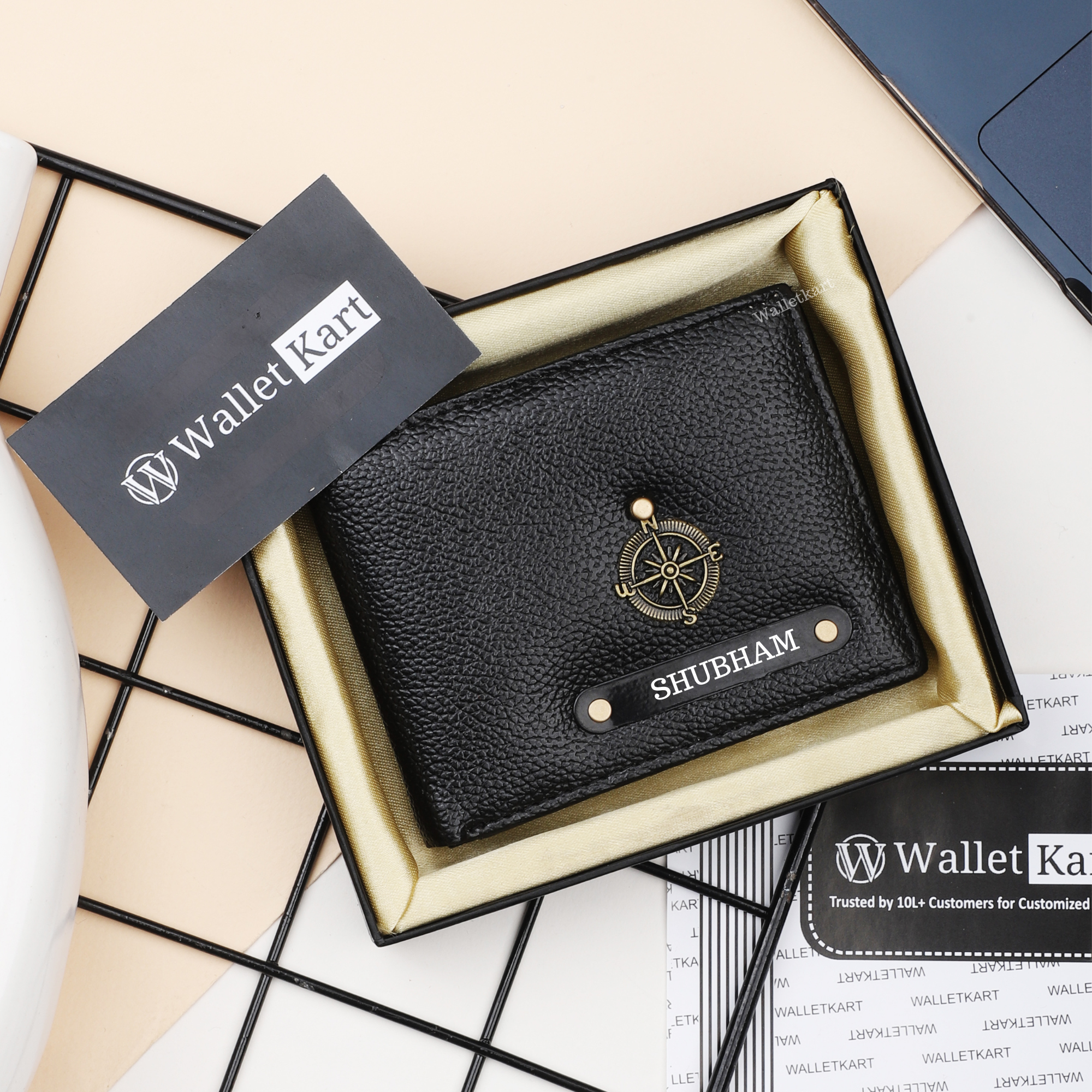 Personalized Leather Name Men's Wallet Best Customized Gift for Boyfriend  Friend Husband Father Son