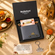 Load image into Gallery viewer, Name It with Love – Personalized Wallet, Keychain &amp; Rakhi Combo for Brother

