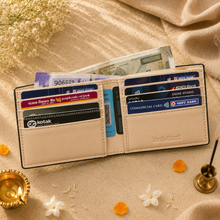 Load image into Gallery viewer, Personalized Croco Texture Leather Wallet with Personalized Rakhi Gift Set | Premium Gift Box with Roli &amp; Chawal | Raksha Bandhan Gift for Brother

