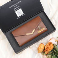 Load image into Gallery viewer, Personalized Leather Name Women&#39;s Clutch | Best Customised Gift for Girlfriend Friend Wife Mother &amp; Sister
