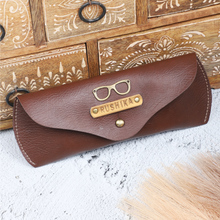 Load image into Gallery viewer, Personalized Leather Name Eyewear Case | Customised Gift for Men/Women
