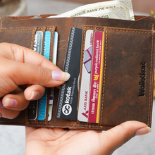 Load image into Gallery viewer, Hunter Leather Vertical Wallet for Men | Genuine Leather Tall Bifold Wallet with Multiple Card Slots &amp; Cash Compartment
