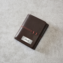 Load image into Gallery viewer, Personalized Genuine Leather Name Men&#39;s Wallet | Customised Gift for Boyfriend Friend Husband Father &amp; Son (STYLE ID #11)
