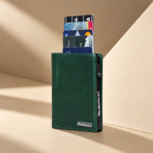 Load image into Gallery viewer, VALENTE Men's Genuine Leather RFID Blocking Bi-Fold Wallet – 6 Pop-Up Cards, 3 Card Slots, 1 ID Window, Magnetic Closure (STYLE ID#44)
