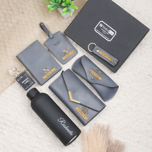 Load image into Gallery viewer, Elegant 7-in-1 Personalized Gift Set for Her – Custom Leather Accessories &amp; Essentials
