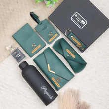 Load image into Gallery viewer, Elegant 7-in-1 Personalized Gift Set for Her – Custom Leather Accessories &amp; Essentials
