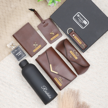 Load image into Gallery viewer, Elegant 7-in-1 Personalized Gift Set for Her – Custom Leather Accessories &amp; Essentials
