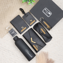 Load image into Gallery viewer, Elegant 7-in-1 Personalized Gift Set for Her – Custom Leather Accessories &amp; Essentials
