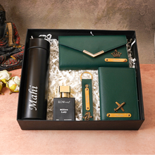 Load image into Gallery viewer, Premium Personalized 5-in-1 Leather Gift Set for Women | Perfect Anniversary Gift for Wife
