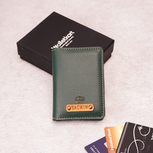Load image into Gallery viewer, Personalized Travel Card Holder with Name &amp; Charm for Men/Women
