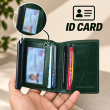 Load image into Gallery viewer, VALENTE Men's Genuine Leather RFID Blocking Bi-Fold Wallet – 6 Pop-Up Cards, 3 Card Slots, 1 ID Window, Magnetic Closure (STYLE ID#44)
