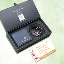 Load image into Gallery viewer, Personalised Leather Wallet &amp; Belt Combo for Men with Name Engraving | Perfect Birthday Gift for Him
