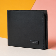 Load image into Gallery viewer, Personalised Handmade Genuine Leather Bi-Fold Wallet for Men – Custom Name Engraved, 4 Card Slots, Cash Pocket( STYLE ID #23)
