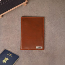 Load image into Gallery viewer, Personalized Genuine Leather Passport Cover with Name &amp; Charm
