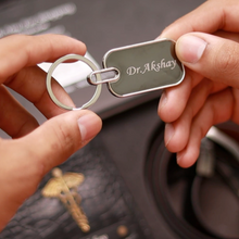 Load image into Gallery viewer, Personalised Leather Name Men&#39;s Wallet Keychain &amp; Pen | Best Customised Gift Combo for Boyfriend Friend Husband Father &amp; Son
