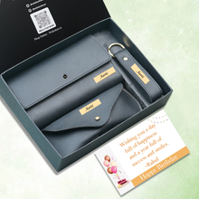 Load image into Gallery viewer, Customized Birthday Gift Set for Women | Personalized Clutch, Keychain &amp; Eyewear Case Combo | Premium Gift for Her
