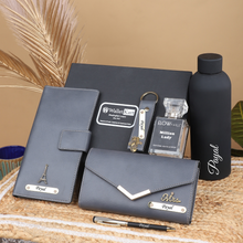 Load image into Gallery viewer, Custom Leather Love: Clutch Travel Wallet Pen keychain Perfume and H2GO Bottle
