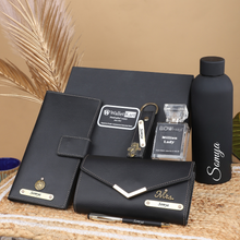 Load image into Gallery viewer, Custom Leather Love: Clutch Travel Wallet Pen keychain Perfume and H2GO Bottle
