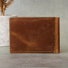 Load image into Gallery viewer, Custom Genuine Leather Men’s Money Clipper Wallet  – Personalised Cash &amp; Card Holder for Him (STYLE ID #31)

