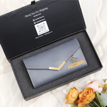 Load image into Gallery viewer, Personalized Leather Name Women&#39;s Clutch | Best Customised Gift for Girlfriend Friend Wife Mother &amp; Sister
