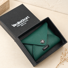 Load image into Gallery viewer, Personalised Mini Wallet for Men &amp; Women with Custom Name | Compact Cash, Coin &amp; Card Holder | Vegan Leather Pocket Wallet with Snap Closure
