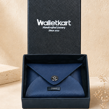 Load image into Gallery viewer, Personalised Mini Wallet for Men &amp; Women with Custom Name | Compact Cash, Coin &amp; Card Holder | Vegan Leather Pocket Wallet with Snap Closure
