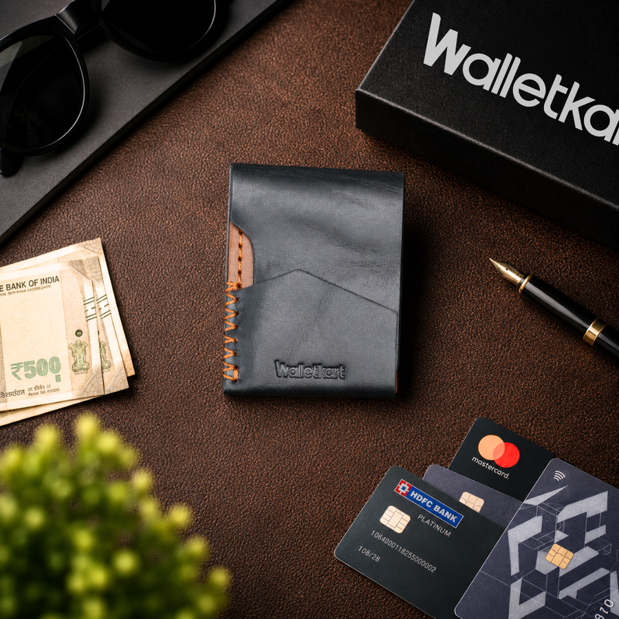Genuine Leather Wallet for Men | RFID Blocking Slim Card Holder Wallet | Premium Minimalist Leather Wallet with Cash Pocket (Style ID #42)