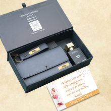 Load image into Gallery viewer, Personalized Birthday Gift Set for Women | Clutch, Keychain &amp; Perfume Combo | Customized Premium Gift for Her
