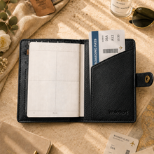 Load image into Gallery viewer, Passport Holder for Men &amp; Women | Travel Wallet with Card Slots, ID Window &amp; Cash Pocket | Secure Snap Closure | Passport Cover for Travel &amp; Documents STYLE ID#57
