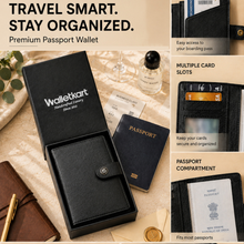 Load image into Gallery viewer, Passport Holder for Men &amp; Women | Travel Wallet with Card Slots, ID Window &amp; Cash Pocket | Secure Snap Closure | Passport Cover for Travel &amp; Documents STYLE ID#57
