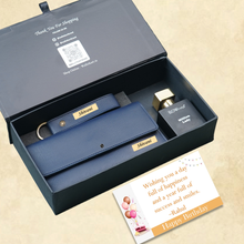 Load image into Gallery viewer, Personalized Birthday Gift Set for Women | Clutch, Keychain &amp; Perfume Combo | Customized Premium Gift for Her
