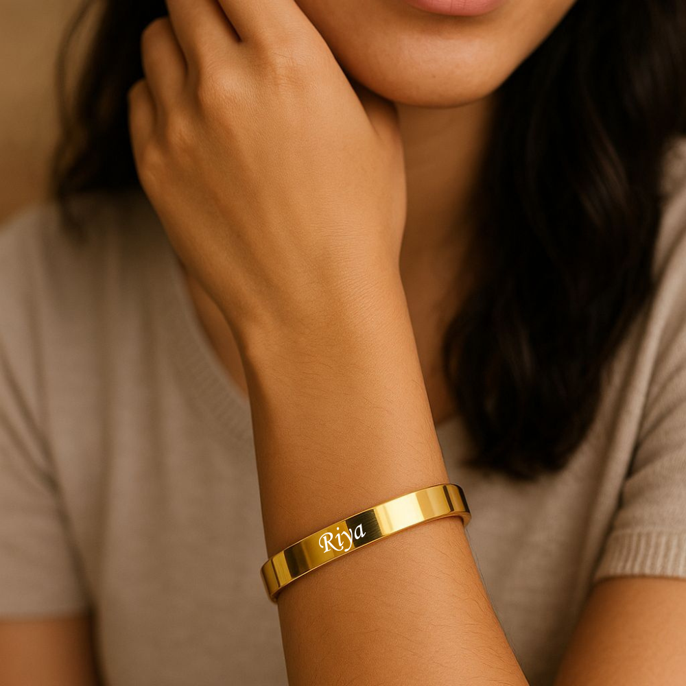 Customized Name Bracelet For Man & Women (Golden Colour)