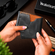 Load image into Gallery viewer, Genuine Leather Wallet for Men | RFID Blocking Slim Card Holder Wallet | Premium Minimalist Leather Wallet with Cash Pocket (Style ID #42)
