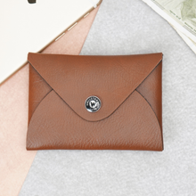 Load image into Gallery viewer, Vegan Leather Slim Travel Card Holder for Men &amp; Women – 6 Card Slots, Button Closure, Ultra-Thin (STYLE ID#39)
