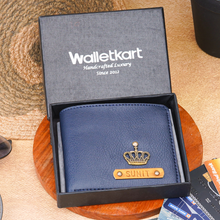 Load image into Gallery viewer, Personalised Leather Name Men's Wallet with Charm
