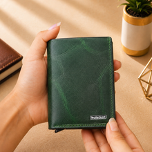Load image into Gallery viewer, VALENTE Men's Genuine Leather RFID Blocking Bi-Fold Wallet – 6 Pop-Up Cards, 3 Card Slots, 1 ID Window, Magnetic Closure (STYLE ID#44)
